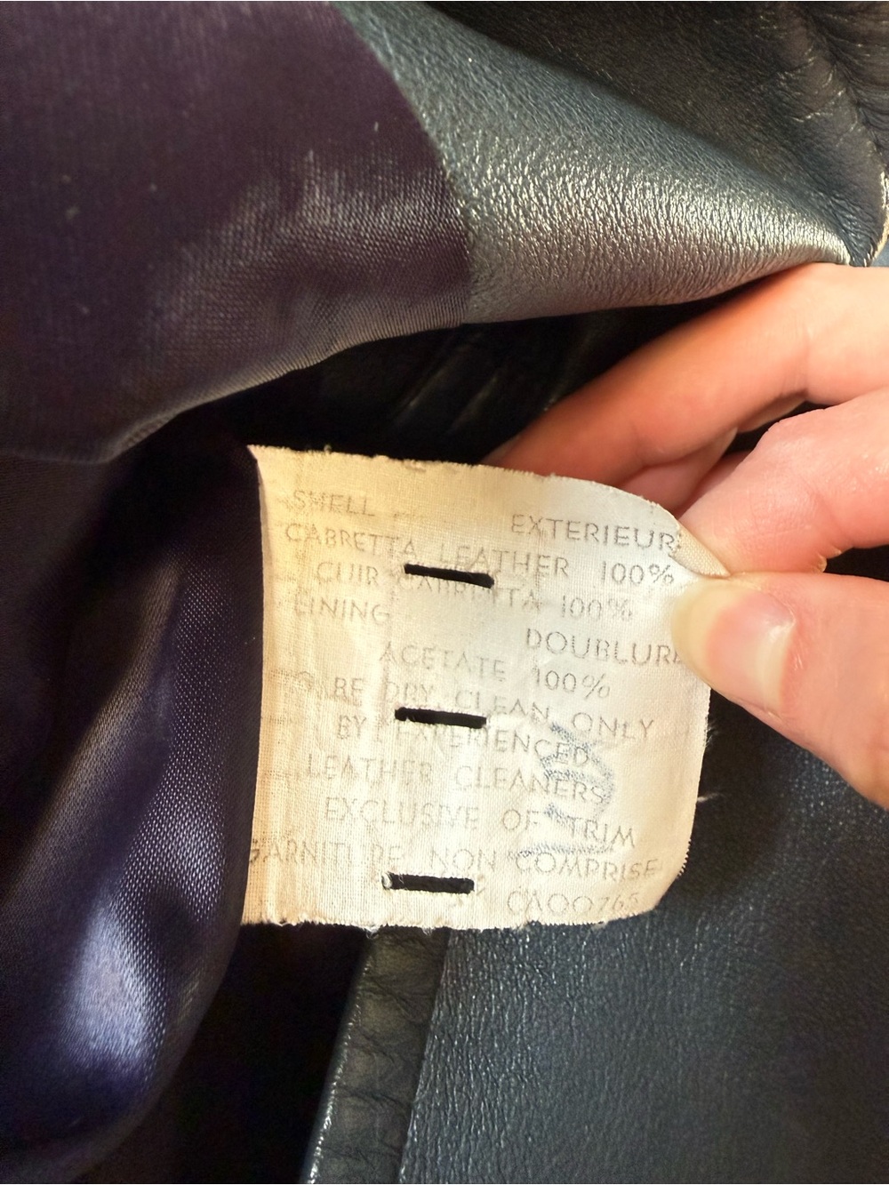 Vintage Genuine Leather Long Cool Dark Blue Belted Trench Coat Jacket - Picture 10 of 11